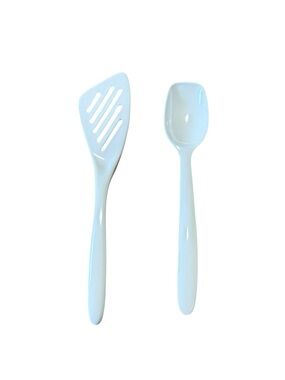 2pc VTG Hutzler 561/517 Small White Melamine 8" Slotted Spatula Turner Flipper